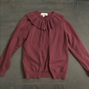 Burgundy Ruffled Sweater